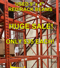 USED 9' x 4" REDIRACK BEAMS - Pallet Racking