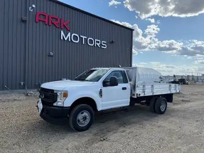 2021 Ford F-350 Flat Deck Truck 6.2L Gas Engine 4x4 Automatic Transmission Reg Cab 11ft ALUMINUM Fla...