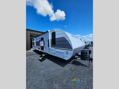 Forest River Wildwood X-Lite travel trailer 28VBXL highlights: Private Bunkhouse Versa-Bunks Firepla...