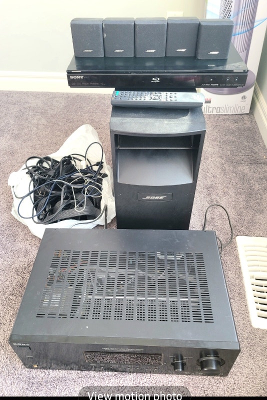 Bose speaker system with Receiver and Bluray player550 OBO Stereo
