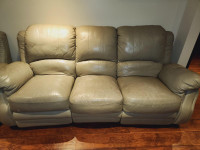 Used recliner sofa for sale. Beige color
