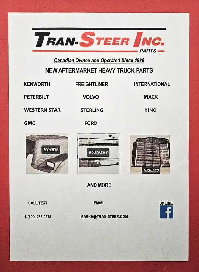 STERLING HOODS A/AT9513, L/LT8513, & L/LT9513 1997 & UP in Heavy Equipment Parts & Accessories in Markham / York Region - Image 2