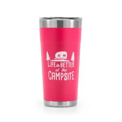 20 oz "Life is Better at the Campsite Tumbler" The Life is Better at the Campsite Painted Tumblers o...