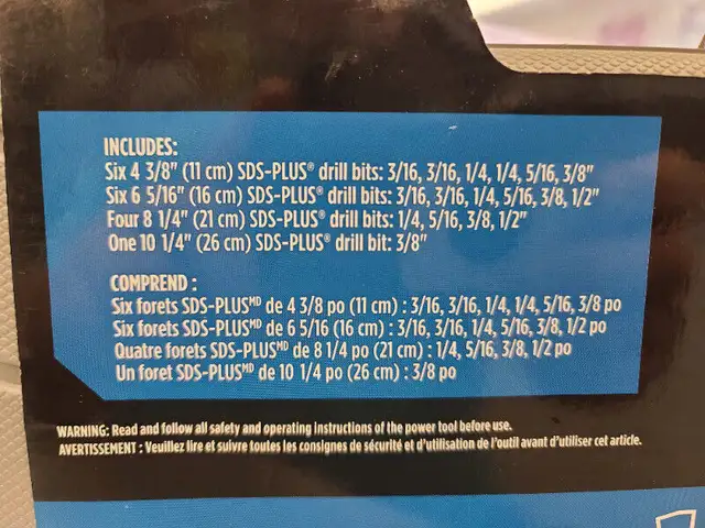 Maximum SDS-Plus Hammer Steel Drill Bit 17pc Set - BRAND NEW in Other in Oakville / Halton Region - Image 3