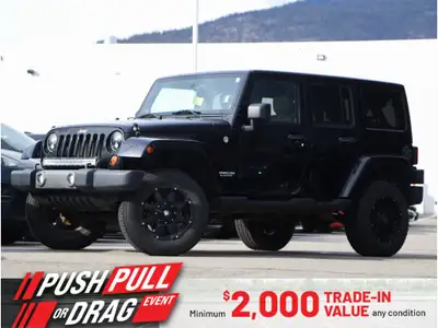 2011 JEEP WRANGLER UNLIMITED SPORT - 6-SPEED MANUAL - BC VEHICLE - HEATED FRONT SEATS - KEYLESS ENTR...