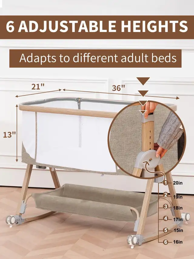 Baby Bassinet, Basinet Bedside ... ID# 40363006662384641124