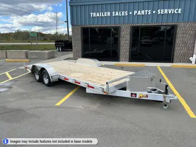 Miska 16' Silver Bullet Deluxe Aluminum Car Hauler These Canadian made Tandem Axle Aluminum Flatbed...