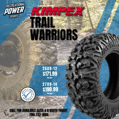 Starting at $171.99 each for 26x9-12 Non-directional interlocking tread pattern Additional super lar...