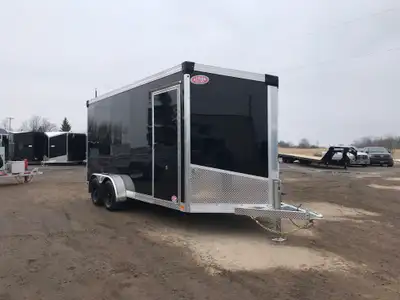 IDEAL CARGO 7X16 GALVANIZED ENCLOSED TRAILER WITH REAR RAMP DOOR AND 12in. EXTRA HEIGHT! Built Tough...