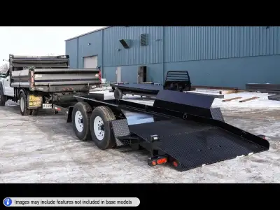 Hydraulic Drop Deck Float Trailer By Miska Trailers - Made in Canada Easy to Load, 7 Ton Models star...