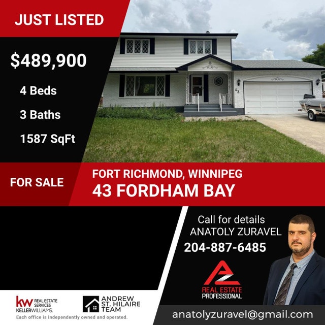 House For Sale in Fort Richmond, Winnipeg (202308306) Houses for Sale