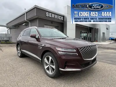 The 2021 Genesis GV80 2.5T Advanced in striking Lima Red delivers a level of sophistication and tech...