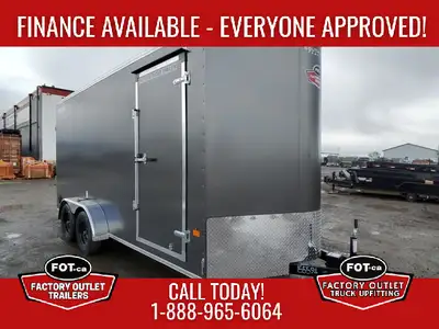 NEW Royal Cargo 7x18ft Enclosed from Southland Trailers - Rear Ramp Door w/ Gas Shock Design - (4) R...