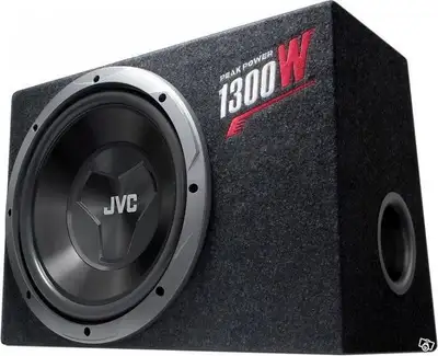 JVC CS-BW120 1300W 12” Subwoofer With Bass Reflex Enclosure, Bra, View more