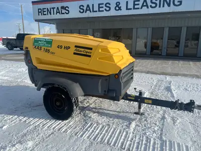 2015 Atlas Copco XAS-185-CD7 Compressor- Cat Diesel, Block Heater, Pintle Hitch, 100 PSI, 1893.85 Ho...