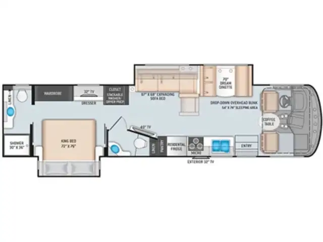 2022 Thor Motor Coach Hurricane 35M Classe A VR / RV 1.5 SDB + F in RVs & Motorhomes in Laval / North Shore - Image 32