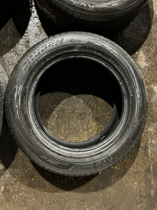 225 60 17 - TIRES - KUMHO - LIKE NEW - SET OF 4 in Tires & Rims in Kitchener / Waterloo - Image 2