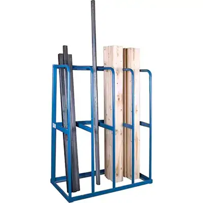 USED mint condition Vertical Pipe or Bar Storage Rack 4 ft wide x 2 ft deep x 5 ft High Four divider...