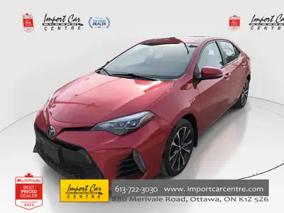 *** OTTAWA’S ORIGINAL IMPORT DEALER!! NO ACCIDENTS * SMETANA APPROVED *** Toyota Corollas have been...