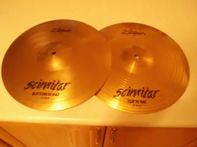 DRUM SET -- ZILDJIAN  HI HAT CYMBALS -  LIKE NEW, View more