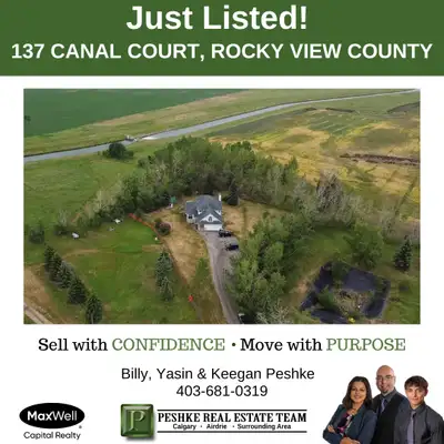 Welcome to this spacious & private acreage retreat located southeast of Chestermere & west of Langdo...