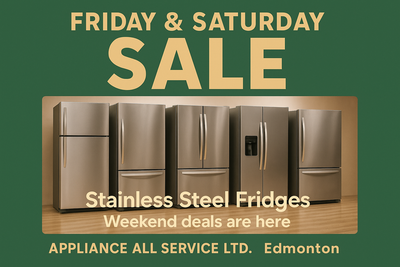 WEEKEND SALE! Stainless Steel Fridges – Warranty, View more
