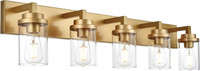 Gold Vanity Lights for Bathroom 40 Inches Length 5Light