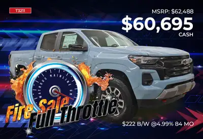WAS: $62488 NOW: $60695Colorado Z71 Crew Cab 4WDPreferred Equipment Group 4Z7|Conditioning Charge|As...