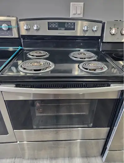Amana 30" Stainless Steel Electric Coil Top Stove Oven Range, View more