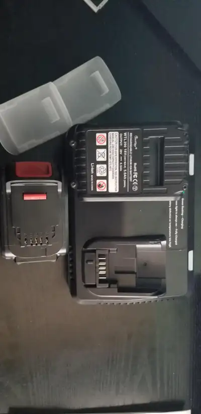 DCB102 Lion Battery Charger with 2 New Batteries WTL200, View more