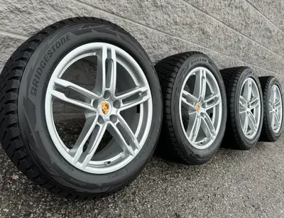 Bridgestone Blizzak DM-V2 Winter Tires and original 19 inch Porsche Macan staggered silver *BBS* rim...