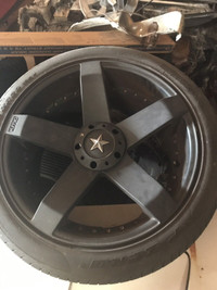 Rockstar KMC rims and tires, Chevy pattern 