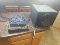 Automotive amp and subwoofer