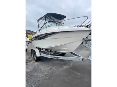 Come visit us at Adventure Motors!! 2024 Atomix 600SC + 115 XL ELPT 4S Merc & galvanized trailerrail...