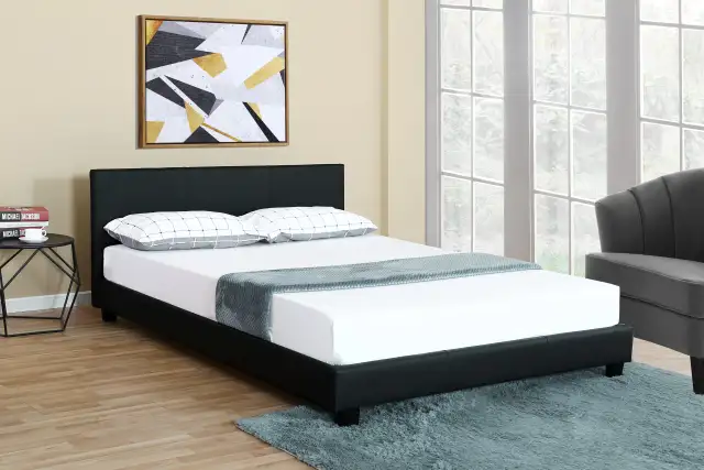 NEW BONDED LEATHER DELUXE BED FRAME & HEADBOARD KING TWIN 1864 in Beds & Mattresses in Brandon - Image 2