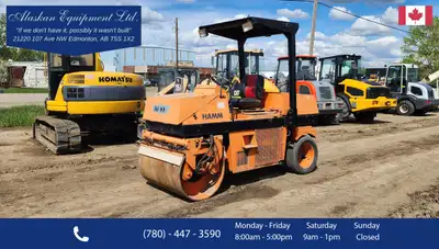 Open ROPS, Hatz Diesel Engine, Hydrostatic Transmission, Vibrating Front Steel Drum, Rubber Tires on...