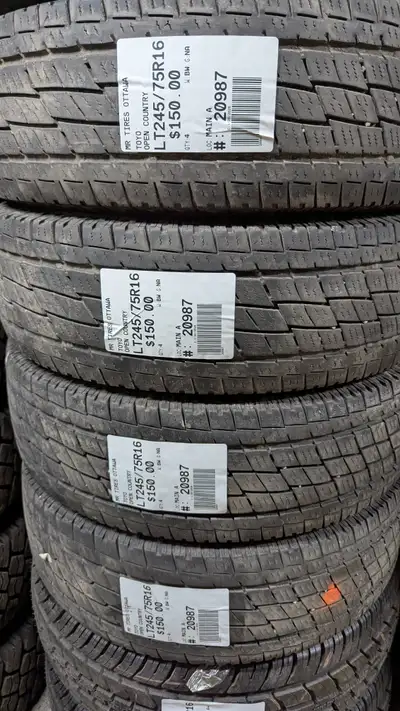 SET OF 4X TOYO OPEN COUNTRY TAG # 20987 Size: 245/75/16 245/75/16 Excellent condition Pressure teste...