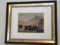 Vintage Painting Reproduction Matted & Framed