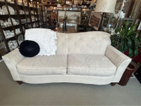 White Brocade Couch