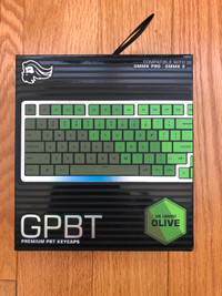 Brand new Glorious GPBT keycaps in Olive Green
