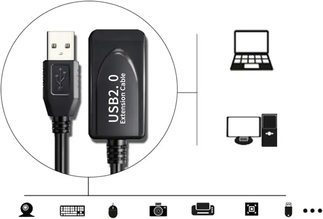 USB 2.0 Extension Cable 30Ft - Type A Male to A Female in Cables & Connectors in Hamilton - Image 3