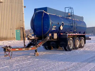 2000 Jasper 18,400 Liter (4,860 Gallon) Pup Tank Trailer NON Code tank. GVWR 27,000 KG Spring Suspen...