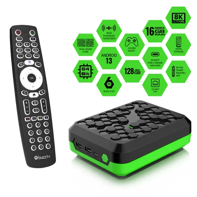 BuzzTV P6 POWERSTATION 16GB RAM Android TV box 8K Buzz 6 app63436969287809121