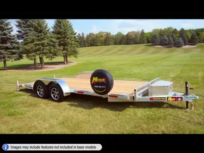 Miska 16' Silver Bullet Deluxe Aluminum Car Hauler These Canadian made Tandem Axle Aluminum Flatbed...