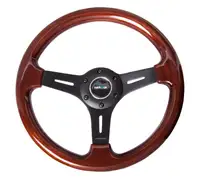 NRG Wood Grain Steering Wheel Black