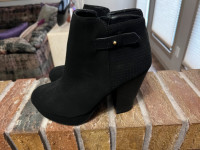 Brand new black suede ankle boots size 7. Tags still on $30