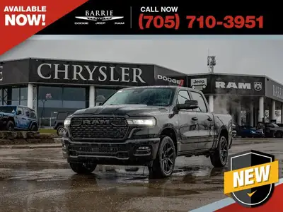 Welcome to Barrie Dodge Chrysler Jeep. The 2026 Ram 1500 Sport is a brand new full size pickup that...