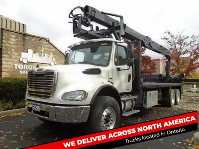 Hiab 255K-3CL material handling crane with remote control(5960lbs capacity/2780lbs @ 49'6),24ft deck...