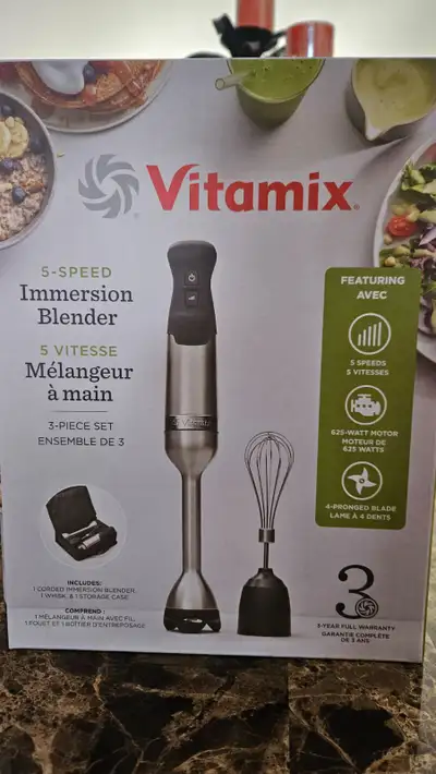 3 PCS SET This is a Vitamix 5-Speed Immersion Blender bundle., View more