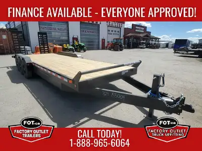 New 7x24ft Equipment Hauler from Factory Outlet Trailers - (3) 7,000 lb Axles w/ Easy Lube Spindles...